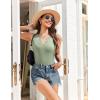 imageEkouaer Ribbed 2 Piece Lounge Sets Sleeveless Pajama Tank and Shorts Set Summer Pjs Loungewear Matching Outfits for WomenLight Green