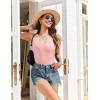 imageEkouaer Ribbed 2 Piece Lounge Sets Sleeveless Pajama Tank and Shorts Set Summer Pjs Loungewear Matching Outfits for WomenLight Pink