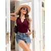 imageEkouaer Ribbed 2 Piece Lounge Sets Sleeveless Pajama Tank and Shorts Set Summer Pjs Loungewear Matching Outfits for WomenWine Red