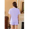 imageEkouaer Womens Pajama Sets 2 Piece Pjs Short Sleeve Lounge Set Soft Comfy Sleepwear Loungewear SXXLLilac