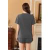 imageEkouaer Womens Pajama Sets 2 Piece Pjs Short Sleeve Lounge Set Soft Comfy Sleepwear Loungewear SXXLMedium Gray