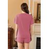 imageEkouaer Womens Pajama Sets 2 Piece Pjs Short Sleeve Lounge Set Soft Comfy Sleepwear Loungewear SXXLOld Rose