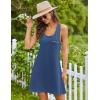 imageEkouaer Nightgowns for Women Cotton Night Gown Tank Sleeveless Sleepshirt Racerback Nightdress Chemise Sleepwear SXXXLBlue