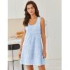 imageEkouaer Nightgowns for Women Cotton Night Gown Tank Sleeveless Sleepshirt Racerback Nightdress Chemise Sleepwear SXXXLBlue Flowers