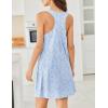 imageEkouaer Nightgowns for Women Cotton Night Gown Tank Sleeveless Sleepshirt Racerback Nightdress Chemise Sleepwear SXXXLBlue Flowers