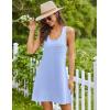imageEkouaer Nightgowns for Women Cotton Night Gown Tank Sleeveless Sleepshirt Racerback Nightdress Chemise Sleepwear SXXXLLight Blue