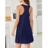 imageEkouaer Nightgowns for Women Cotton Night Gown Tank Sleeveless Sleepshirt Racerback Nightdress Chemise Sleepwear SXXXLNavy Blue