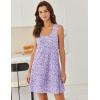 imageEkouaer Nightgowns for Women Cotton Night Gown Tank Sleeveless Sleepshirt Racerback Nightdress Chemise Sleepwear SXXXLPurple Dots