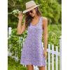 imageEkouaer Nightgowns for Women Cotton Night Gown Tank Sleeveless Sleepshirt Racerback Nightdress Chemise Sleepwear SXXXLPurple Dots