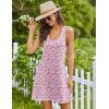imageEkouaer Nightgowns for Women Cotton Night Gown Tank Sleeveless Sleepshirt Racerback Nightdress Chemise Sleepwear SXXXLRed Floral