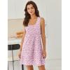 imageEkouaer Nightgowns for Women Cotton Night Gown Tank Sleeveless Sleepshirt Racerback Nightdress Chemise Sleepwear SXXXLRed Floral