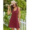 imageEkouaer Nightgowns for Women Cotton Night Gown Tank Sleeveless Sleepshirt Racerback Nightdress Chemise Sleepwear SXXXLWine Red