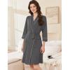imageEkouaer Women Robes Shawl Collar Bathrobe Short Kimono Robe Soft Knit Bathrobes Ladies Sleepwear with Pockets SXXLDark Gray