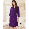 imageEkouaer Women Robes Shawl Collar Bathrobe Short Kimono Robe Soft Knit Bathrobes Ladies Sleepwear with Pockets SXXLDark Purple