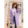 imageEkouaer Women Robes Shawl Collar Bathrobe Short Kimono Robe Soft Knit Bathrobes Ladies Sleepwear with Pockets SXXLLight Purple