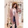 imageEkouaer Women Robes Shawl Collar Bathrobe Short Kimono Robe Soft Knit Bathrobes Ladies Sleepwear with Pockets SXXLLotus Pink