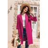 imageEkouaer Women Robes Shawl Collar Bathrobe Short Kimono Robe Soft Knit Bathrobes Ladies Sleepwear with Pockets SXXLRose Red