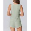 imageEkouaer 2 Pieces Womens Tank Top Pajamas Set Soft Sleepwear Sleeveless Cami and Shorts Summer Loungewear Pjs SetLight Green