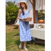 imageEkouaer Nightgowns for Women Cotton Long Night Gown Sleeveless Sleep Dress Victorian Nightdress Ladies Sleepwear SXXXLBlue White Birds