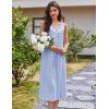 imageEkouaer Nightgowns for Women Cotton Long Night Gown Sleeveless Sleep Dress Victorian Nightdress Ladies Sleepwear SXXXLLight Blue