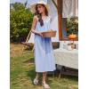imageEkouaer Nightgowns for Women Cotton Long Night Gown Sleeveless Sleep Dress Victorian Nightdress Ladies Sleepwear SXXXLLight Blue
