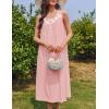 imageEkouaer Nightgowns for Women Cotton Long Night Gown Sleeveless Sleep Dress Victorian Nightdress Ladies Sleepwear SXXXLLight Pink
