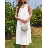 imageEkouaer Nightgowns for Women Cotton Long Night Gown Sleeveless Sleep Dress Victorian Nightdress Ladies Sleepwear SXXXLWhite