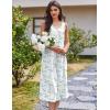 imageEkouaer Nightgowns for Women Cotton Long Night Gown Sleeveless Sleep Dress Victorian Nightdress Ladies Sleepwear SXXXLWhite Blue Florals