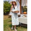 imageEkouaer Nightgowns for Women Cotton Long Night Gown Sleeveless Sleep Dress Victorian Nightdress Ladies Sleepwear SXXXLWhite Blue Florals