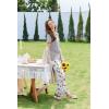 imageEkouaer Pajamas for Women Set Short Sleeve Pjs and Long Floral Print Pants Soft Sleepwear Casual Lounge Sets SXXLLight Grey Floral