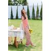 imageEkouaer Pajamas for Women Set Short Sleeve Pjs and Long Floral Print Pants Soft Sleepwear Casual Lounge Sets SXXLOrange Pink Floral