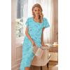 imageEkouaer Womens Cotton Pajamas Sets Short Sleeve Tops and Capri Pants Sleepwear Loungewear with PocketsButterfly