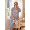 imageEkouaer Womens Cotton Pajamas Sets Short Sleeve Tops and Capri Pants Sleepwear Loungewear with PocketsCoffee Cup