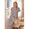 imageEkouaer Womens Cotton Pajamas Sets Short Sleeve Tops and Capri Pants Sleepwear Loungewear with PocketsGray Coffee Cup