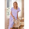 imageEkouaer Womens Cotton Pajamas Sets Short Sleeve Tops and Capri Pants Sleepwear Loungewear with PocketsPurple Love Star
