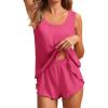 imageEkouaer 2 Pieces Womens Tank Top Pajamas Set Soft Sleepwear Sleeveless Cami and Shorts Summer Loungewear Pjs SetHot Pink