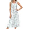 White Blue Florals