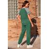 imageEkouaer Lounge Sets for Women Two Piece Pajama Set Short Sleeve Crewneck Jogger Outfits and Sweatpants Tracksuit with PocketsGreen