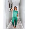 imageEkouaer Lounge Sets for Women Two Piece Pajama Set Short Sleeve Crewneck Jogger Outfits and Sweatpants Tracksuit with PocketsGreen