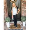 imageEkouaer Lounge Sets for Women Two Piece Pajama Set Short Sleeve Crewneck Jogger Outfits and Sweatpants Tracksuit with PocketsLight Grey