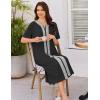 imageEkouaer Women Zipper Robe Lightweight House Coat Zipper Front Long Nightgown Soft Loungewear with Pockets S3XLBlack