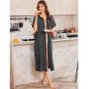imageEkouaer Women Zipper Robe Lightweight House Coat Zipper Front Long Nightgown Soft Loungewear with Pockets S3XLDeep Gray