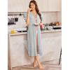imageEkouaer Women Zipper Robe Lightweight House Coat Zipper Front Long Nightgown Soft Loungewear with Pockets S3XLGray