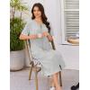 imageEkouaer Women Zipper Robe Lightweight House Coat Zipper Front Long Nightgown Soft Loungewear with Pockets S3XLGray