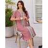 imageEkouaer Women Zipper Robe Lightweight House Coat Zipper Front Long Nightgown Soft Loungewear with Pockets S3XLGray Purple