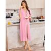 imageEkouaer Women Zipper Robe Lightweight House Coat Zipper Front Long Nightgown Soft Loungewear with Pockets S3XLPink