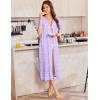 imageEkouaer Women Zipper Robe Lightweight House Coat Zipper Front Long Nightgown Soft Loungewear with Pockets S3XLPurple Floral
