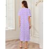 imageEkouaer Women Zipper Robe Lightweight House Coat Zipper Front Long Nightgown Soft Loungewear with Pockets S3XLPurple Floral