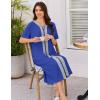 imageEkouaer Women Zipper Robe Lightweight House Coat Zipper Front Long Nightgown Soft Loungewear with Pockets S3XLRoyal Blue