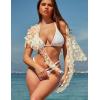 imageEkouaer Womens 2025 Sarongs Beach Wraps Chiffon Beach Cover Up Short Sheer Bikini Wraps S3XLButterflyapricot